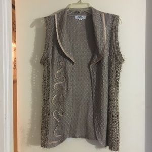 Zba Taupe Vest Size Medium